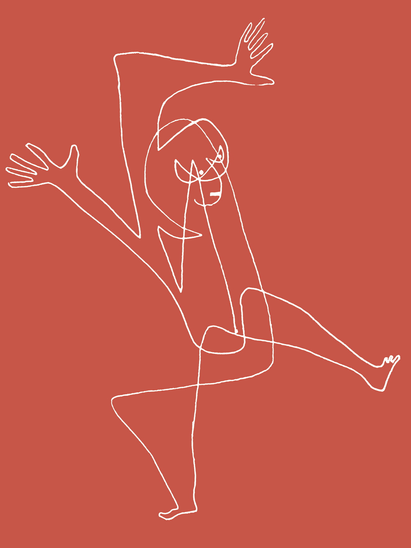 Red man abstract
